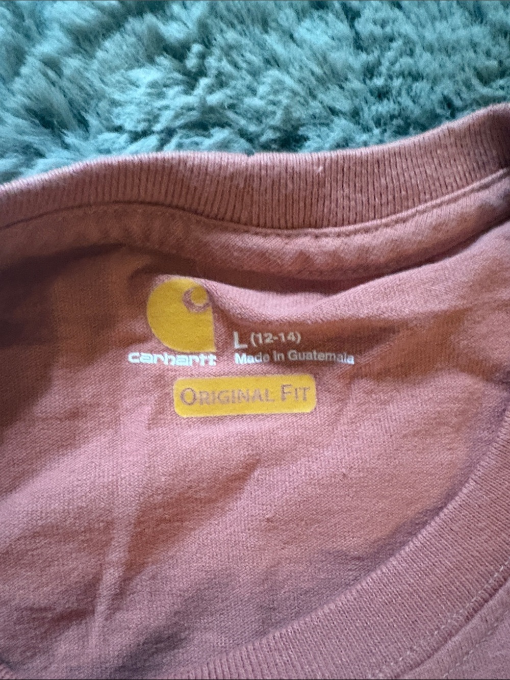 Carhartt Short-Sleeve Pocket Tees in Coral and Dusty Rose - Picture 3 of 4